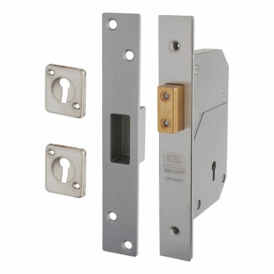 3G110 5 Detainer High Security Deadlock - 73mm Case - 44mm Backset - Satin Stainless Steel