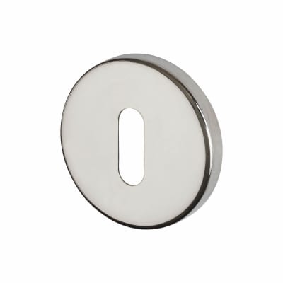 Escutcheon - 52mm Diameter - Keyhole - Polished Stainless Steel