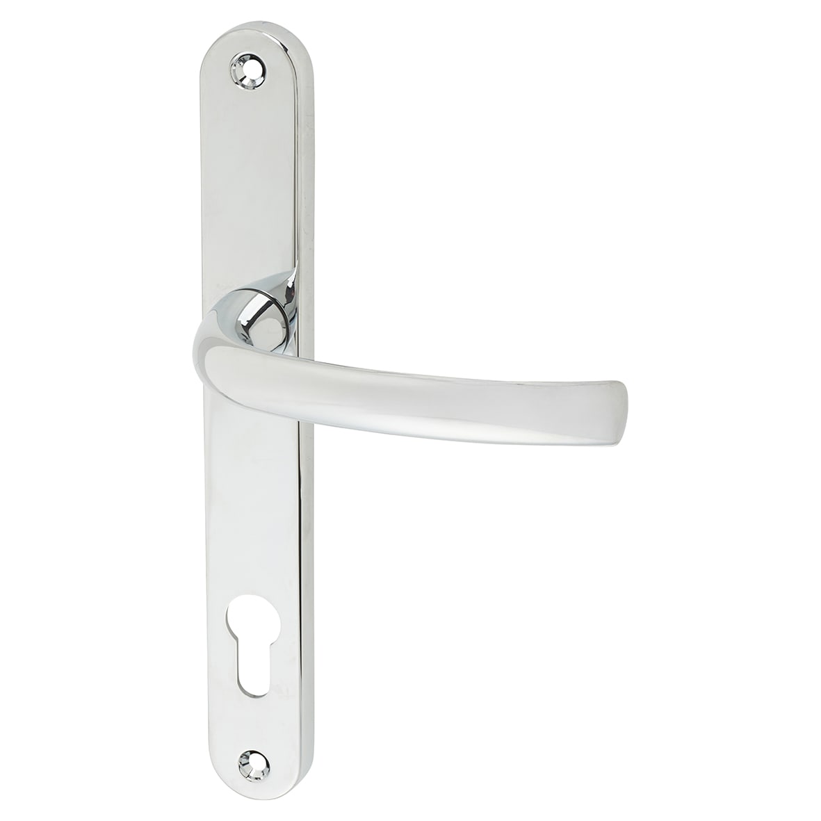 Polished Chrome uPVC Multipoint Door Handles - 92mm c/c - 70mm door