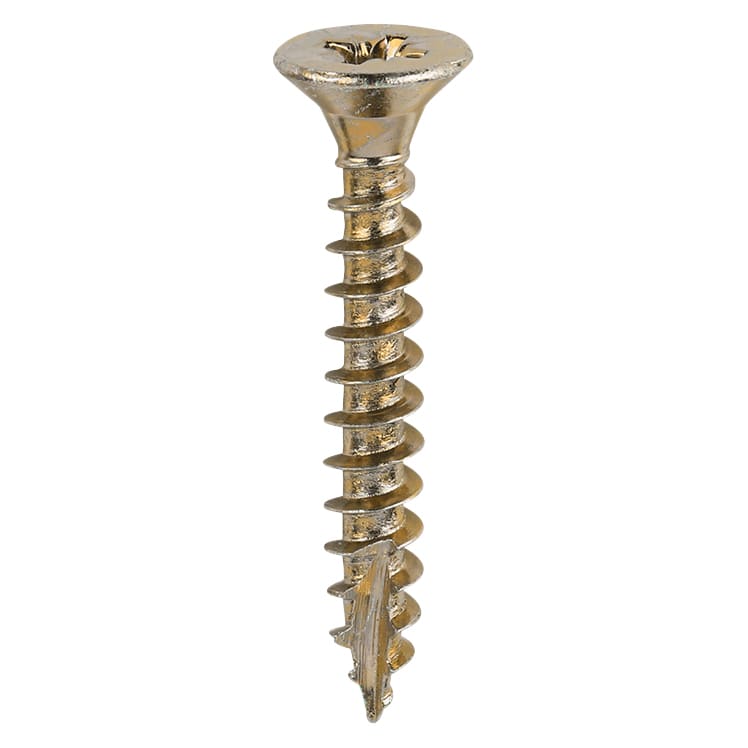 Classic Pozi Countersunk Wood Screws - 5.0 x 35mm - Yellow Zinc - Pack of 200