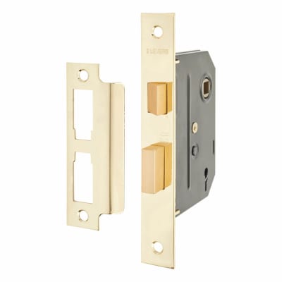 2295 2 Lever Sashlock - Keyed Alike Number M40H - 63mm Case - 44.5mm Backset - Polished Brass