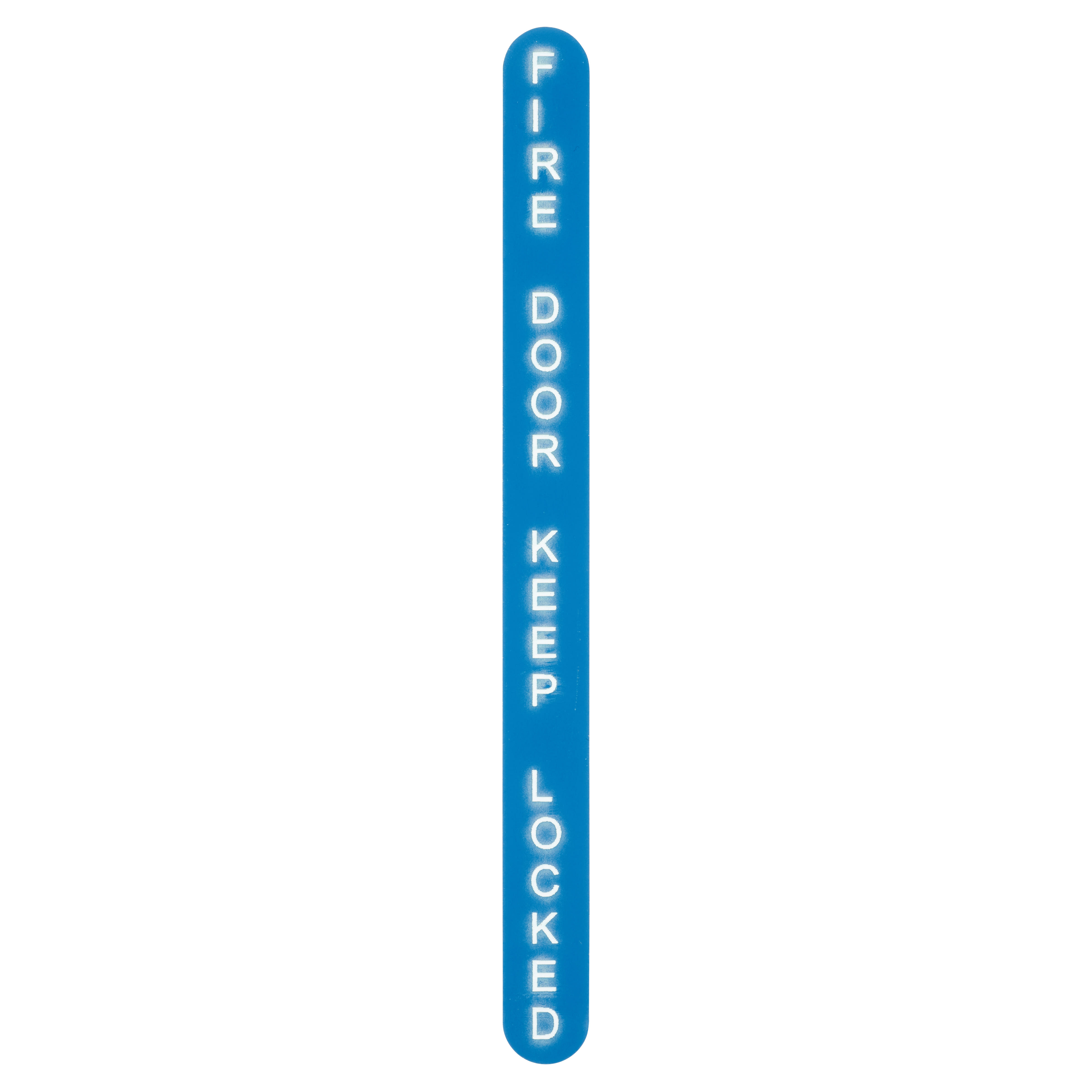 Fire Door Keep Locked Door Sign - Long Oval Shape Lollipop Design - 150 x 13mm - Rigid Plastic