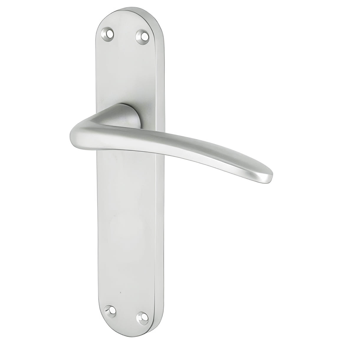 Satin Chrome Latch Door Handles Pack - Salerno Range