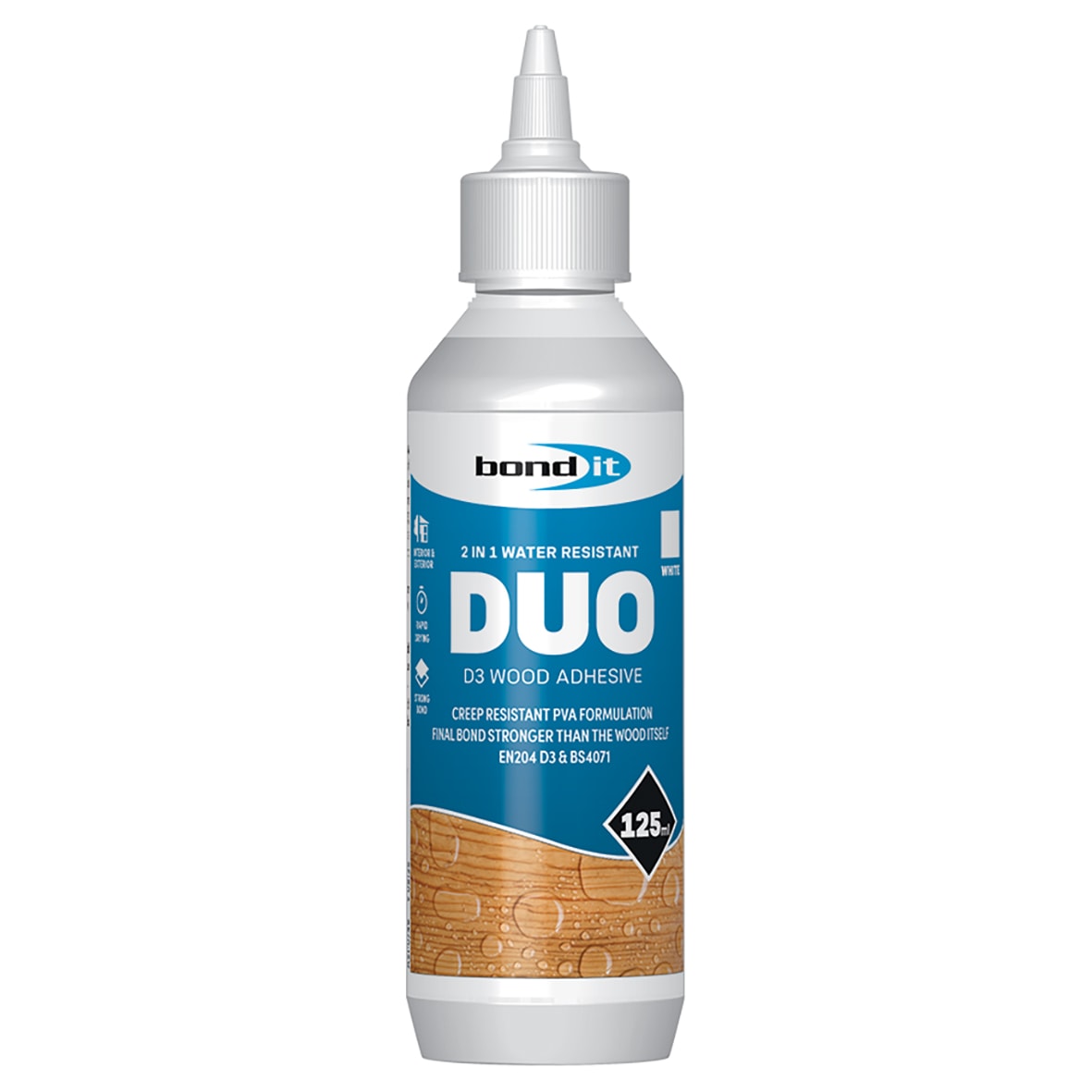 Bond It Duo PVA Wood Glue - 125ml - White