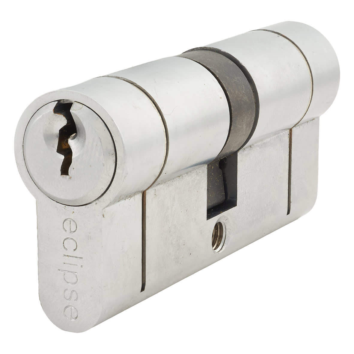 6 Pin 80mm Euro Double Cylinder - 40 + 40mm - Satin Nickel - Master Keyed