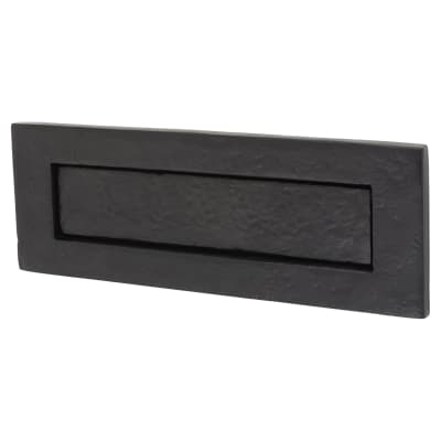 Plain Letter Plate - 254 x 90mm - Antique Black Iron