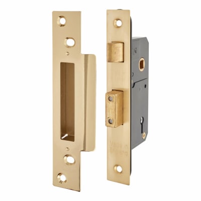 Narrow 5512 5 Lever Sashlock - 51mm Case - 35mm Backset - Polished Brass