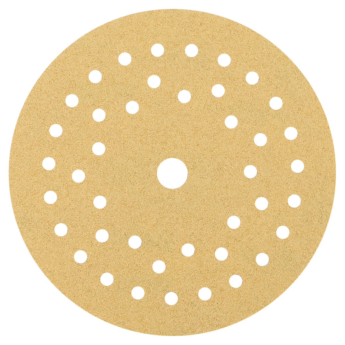 Gold Sanding Disc 42 Hole Multifit - 125mm Diameter - Grit 120 - Pack of 100