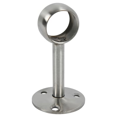 25mm Hanging Rail Centre Bracket - Brushed Stainless Steel