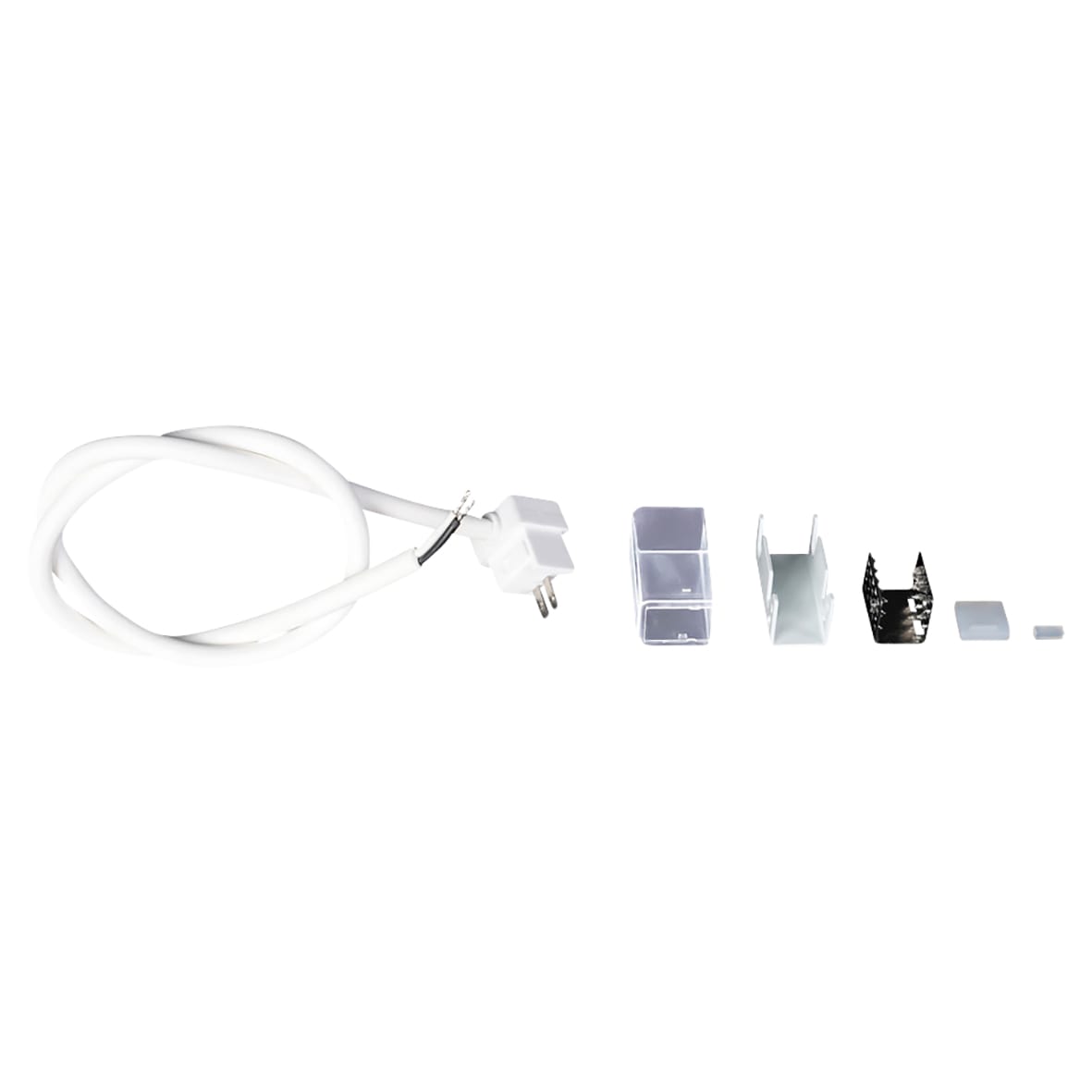 LED Soldering Free Right End Outlet Connector for 12 x 17mm Side Bend Neon Strip Light