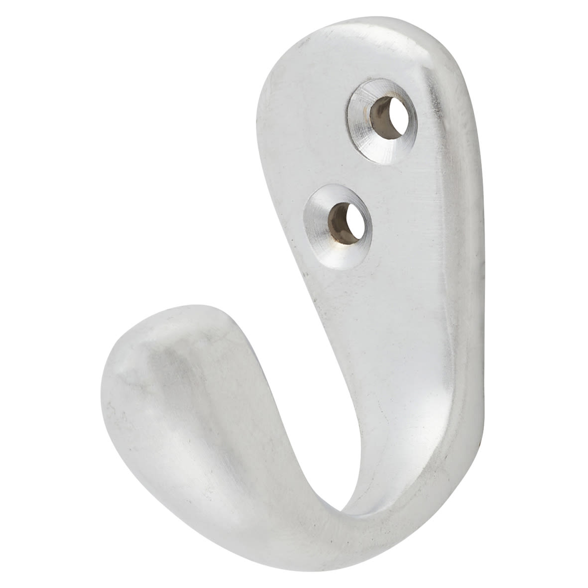 Victorian Single Coat Hook - 44 x 23mm - Satin Chrome