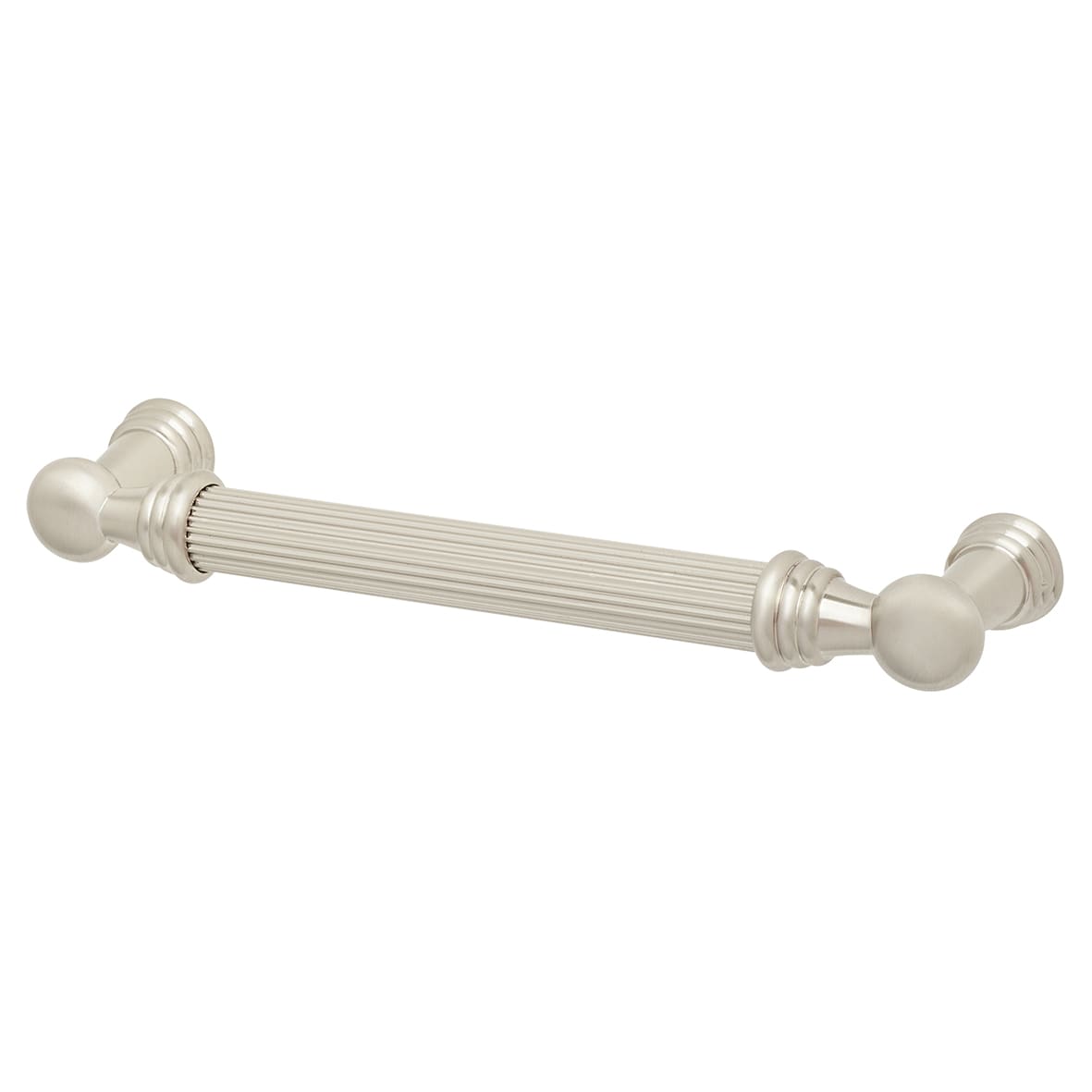 Whitby Lines 10mm T-Bar Cabinet Pull Handle - 128mm Centres - Satin Nickel