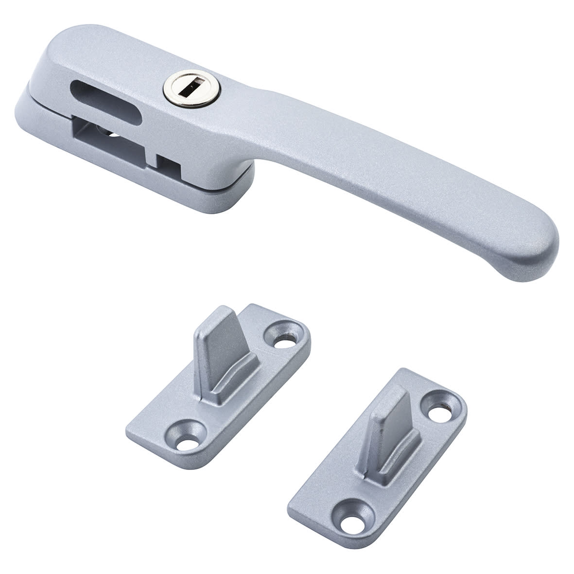 Craftsman Locking Casement Window Fastener - Reversible - Premium Satin Silver