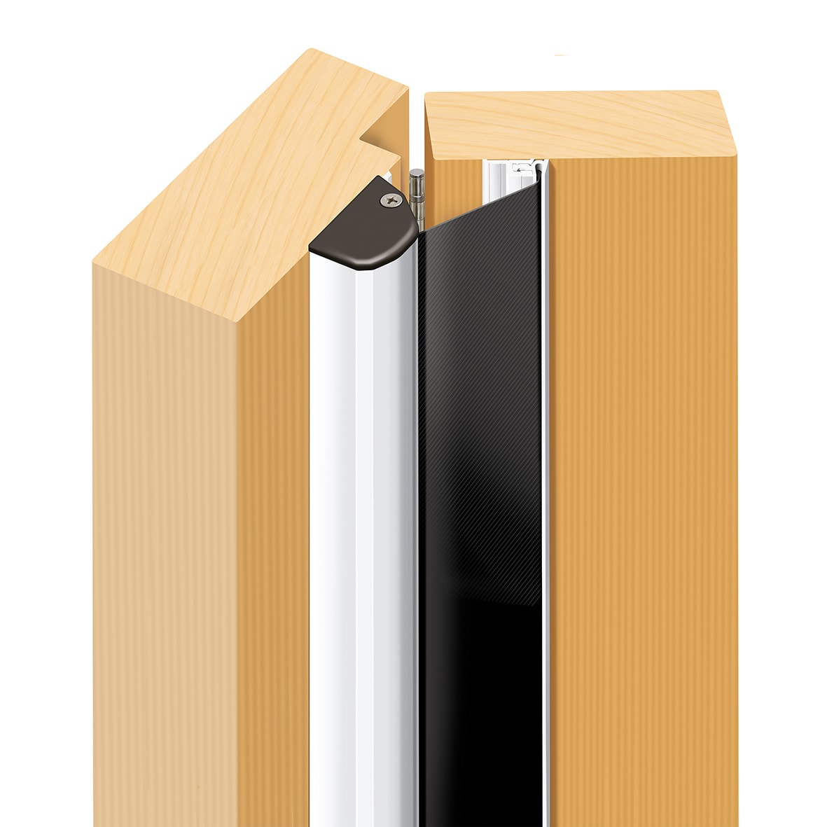 Concealed Roller Finger Guard - 1925mm Length - White