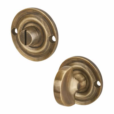 Bathroom Turn & Release - 43mm Diameter - Florentine Bronze