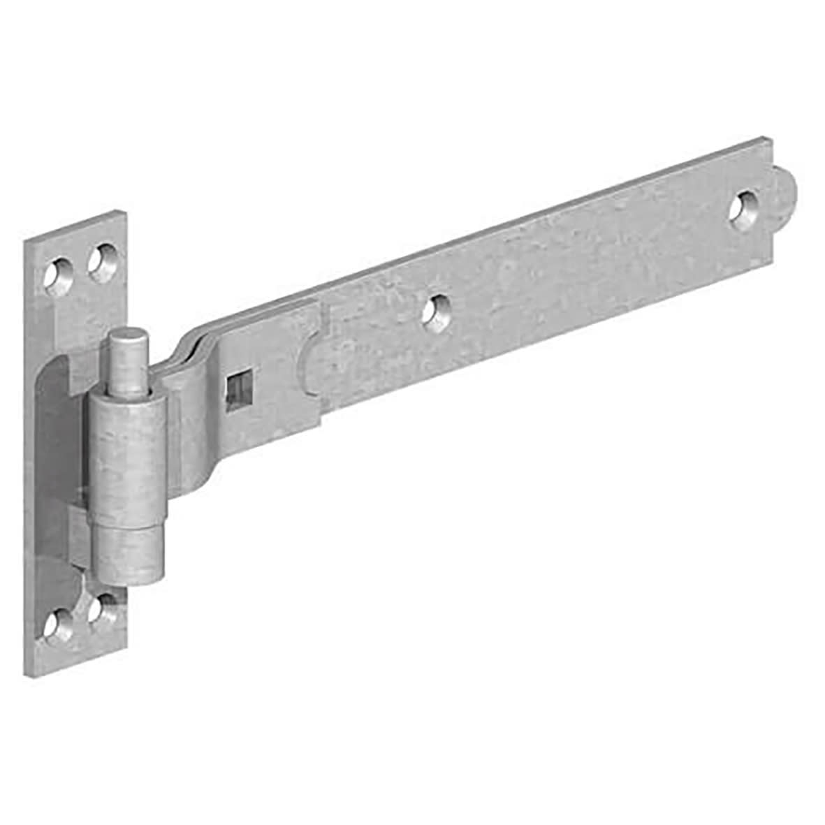 Medium Duty Cranked Hook & Band Gate Hinge - 600 x 30mm - Galvanised - Pair