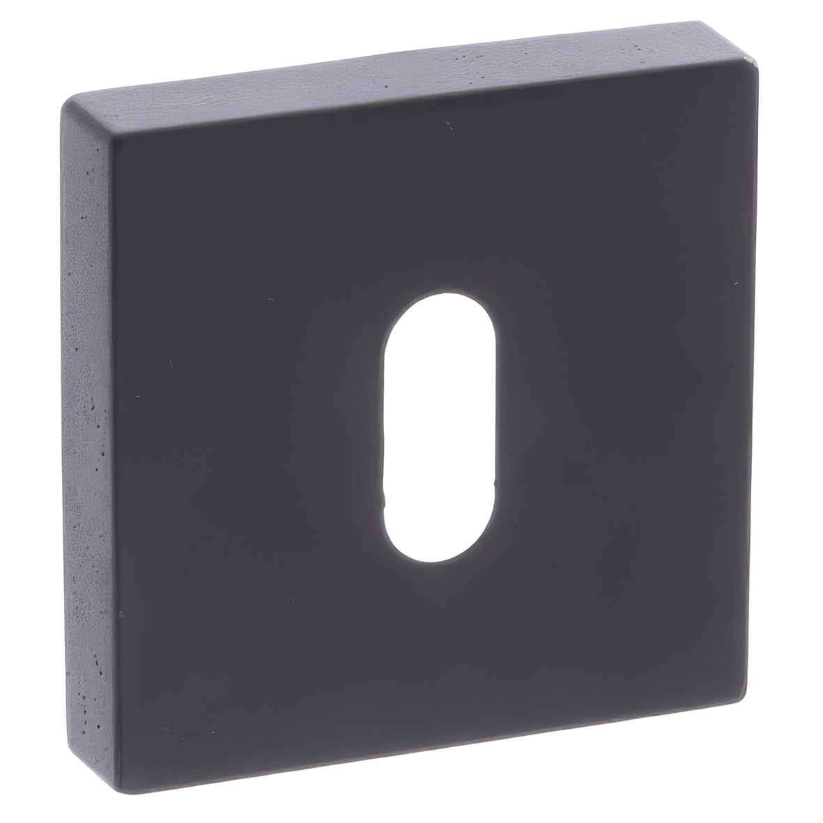 Status Square Escutcheon - 51 x 51mm - Keyhole - Matt Black - Pair
