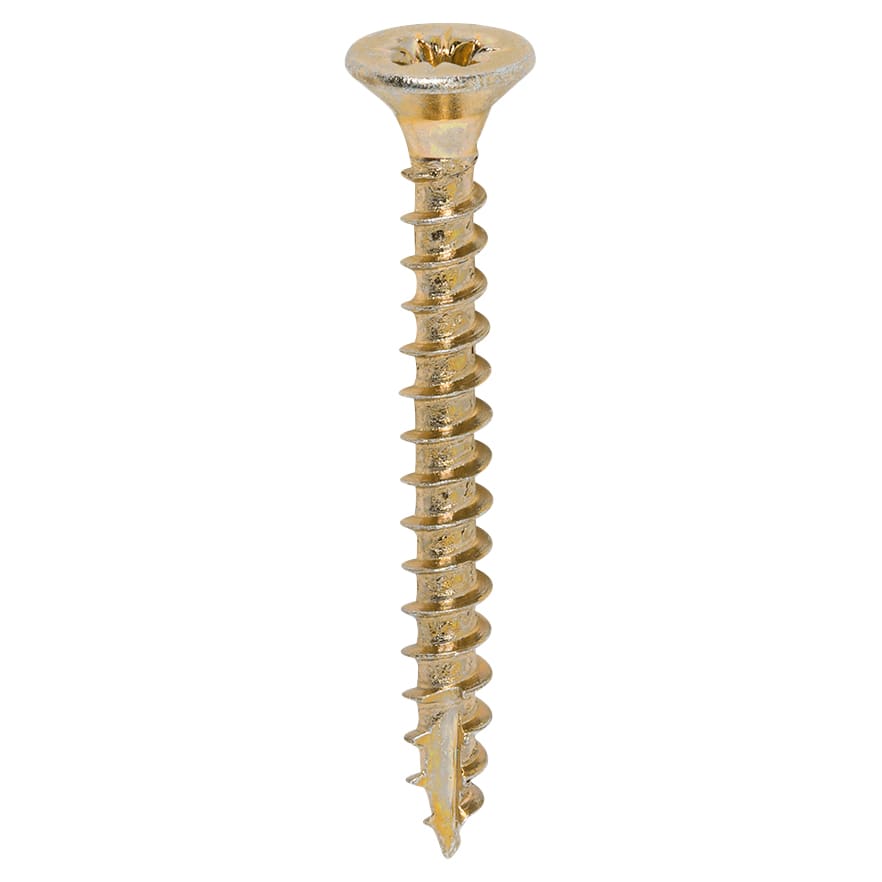 Classic Pozi Countersunk Wood Screws - 4.0 x 35mm - Yellow Zinc - Pack of 200