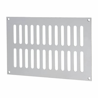 Plain Slotted Vent - 229 x 152mm - 8170mm² Free Air Flow - Satin Stainless Steel