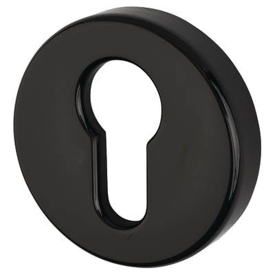 Nylon Escutcheon - 52mm Diameter - Euro - Ebony Black - Pair