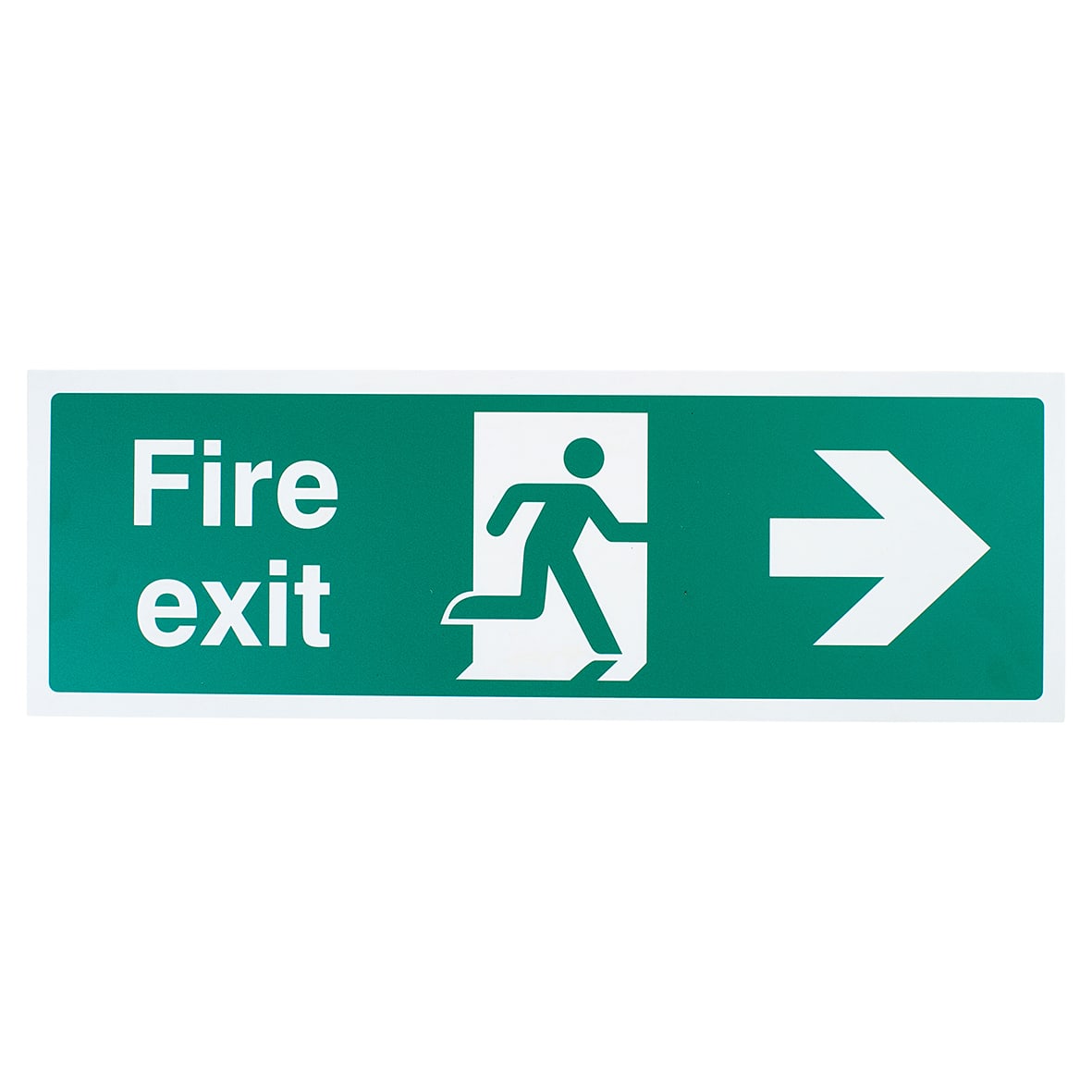 Double Sided Fire Exit Left & Right Arrow Sign - 450 x 150mm - Rigid Foam