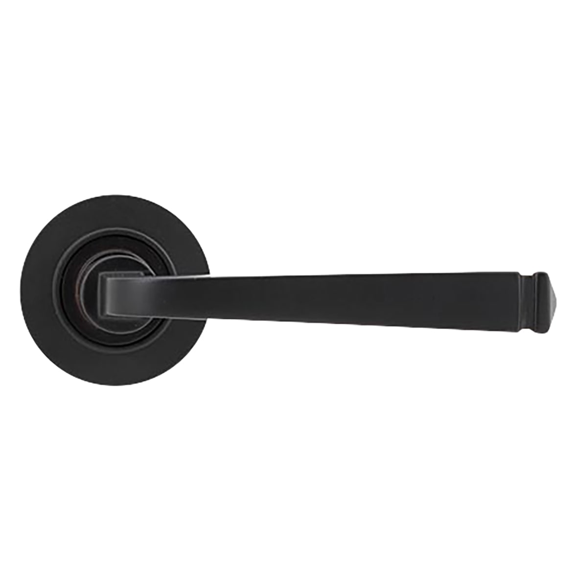 Aged Bronze Door Handles on Round Rose - Avon Range