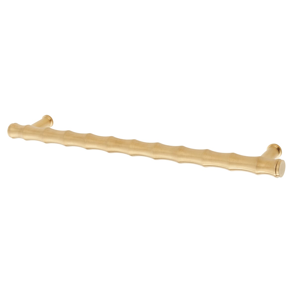 Crispin Bamboo 15mm T-Bar Cabinet Pull Handle - 224mm Centres - PVD Satin Brass