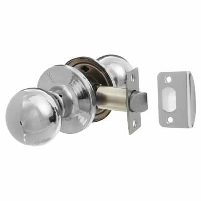 Polished Chrome Bala Hotel Passage Mortice Door Knobset - 65mm Rose Diameter