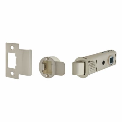 FastLatch Tubular Push-Fit Bolt Through Latch - 73mm Case - 57mm Backset - Round - Satin Nickel