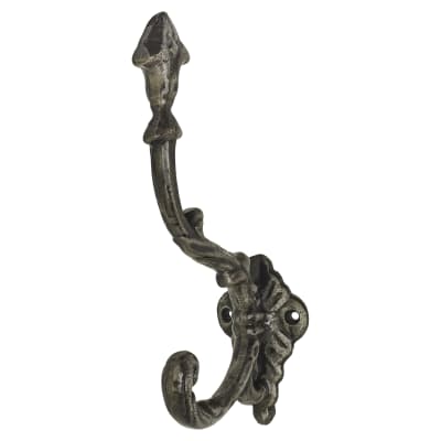 Single Hat & Coat Hook - 180mm Height - Lacquered Iron