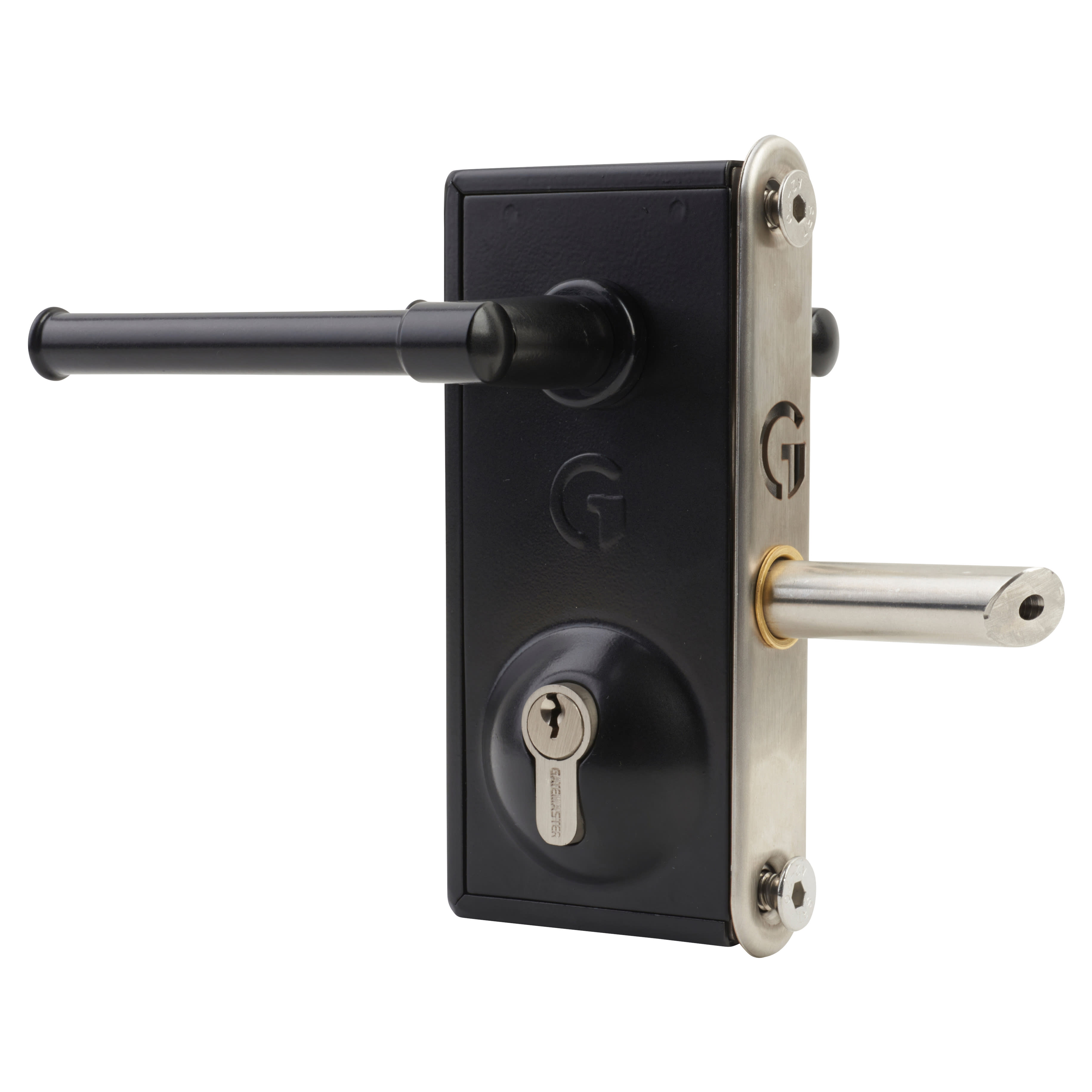 Superlock Bolt on Gate Latch Deadlock with Handle - 160 x 70 x 30mm - Black