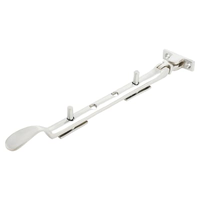 Cast Victorian Casement Window Stay - 10"/250mm Length - Polished Chrome