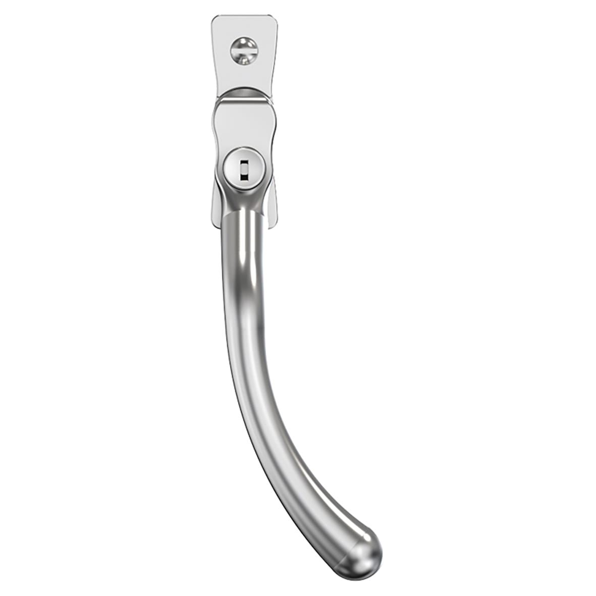 Heritage Pear Drop Locking Espagnolette Casement Window Handle - Right Hand - Satin Chrome