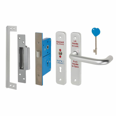 RADAR Lockset - 50mm Backset - 78mm Case - Right Hand - Satin Anodised Aluminium