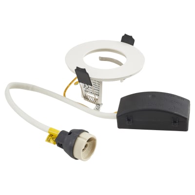 LED Evofire Fire Rated LED Fixed Downlight with Holder - Matt White