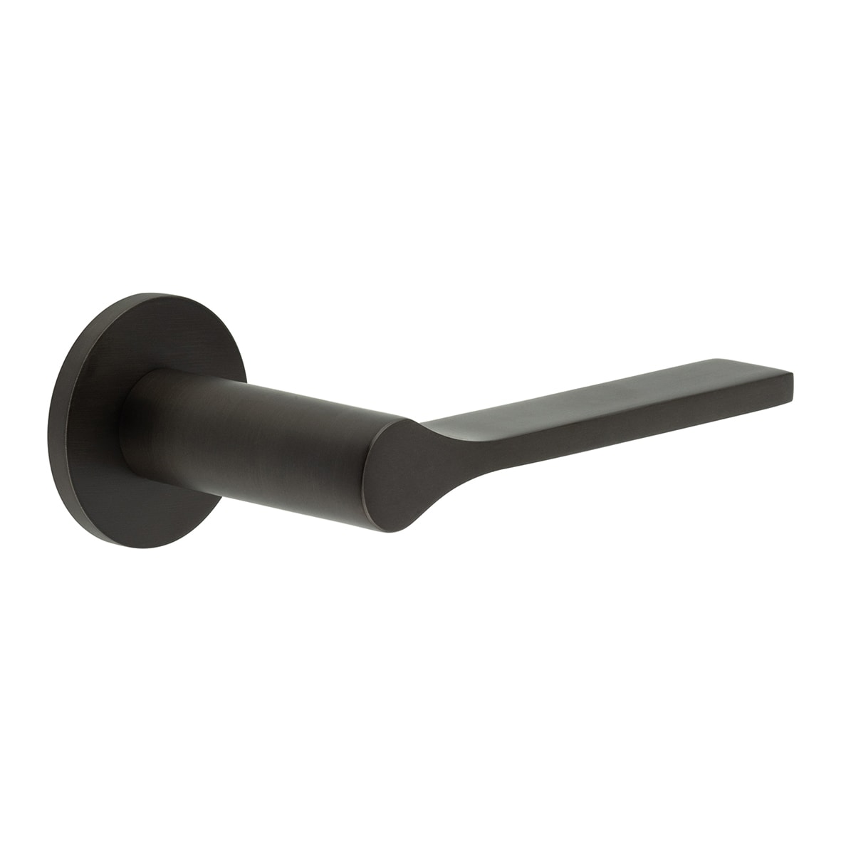 Dark Bronze Unsprung Fire Rated Door Handles on Round rose - CR-105 Range