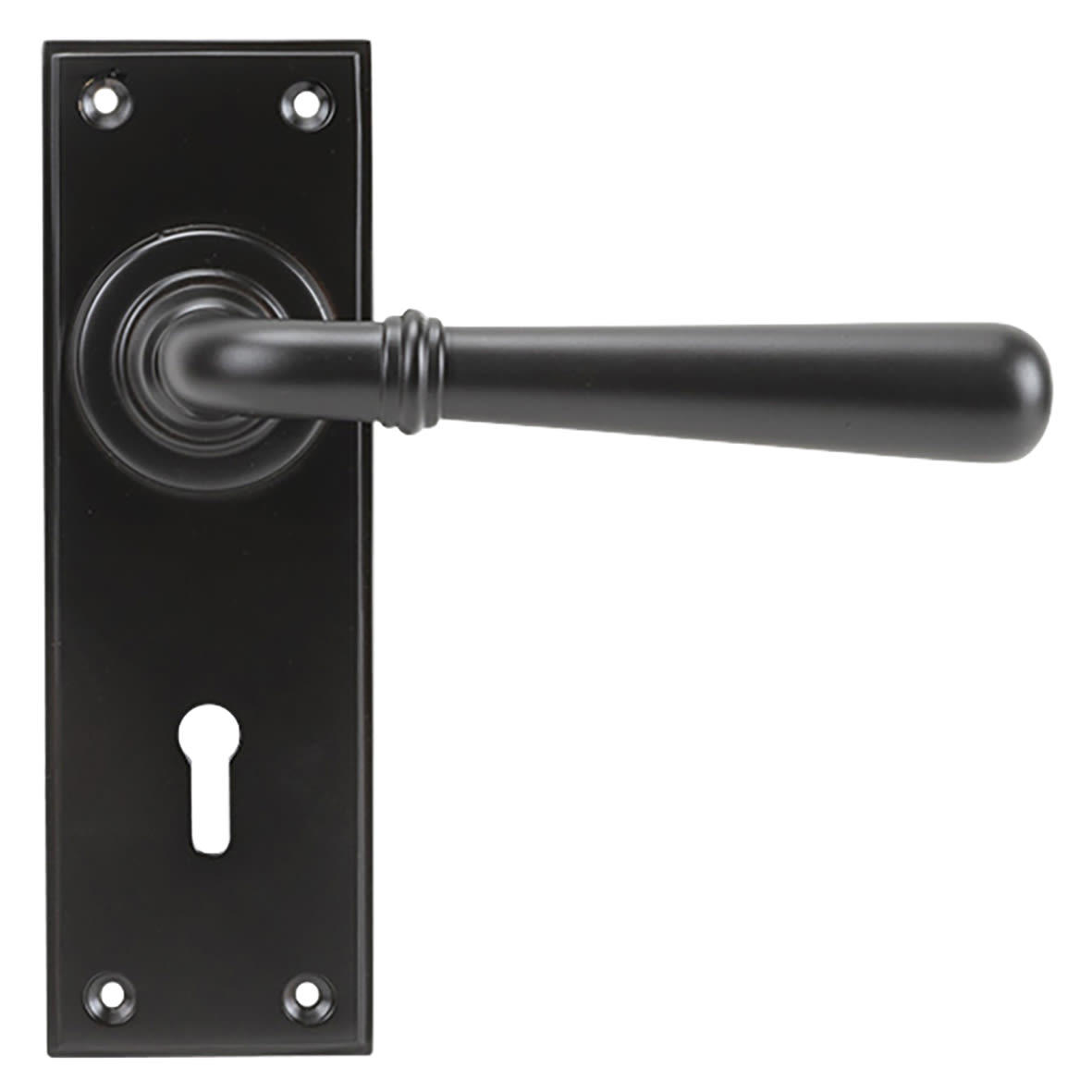 Aged Bronze Keyhole Door Handles - Newbury Range - 152 x 50mm