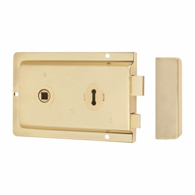 Flanged Rim Sashlock - 155 x 105mm - Brass