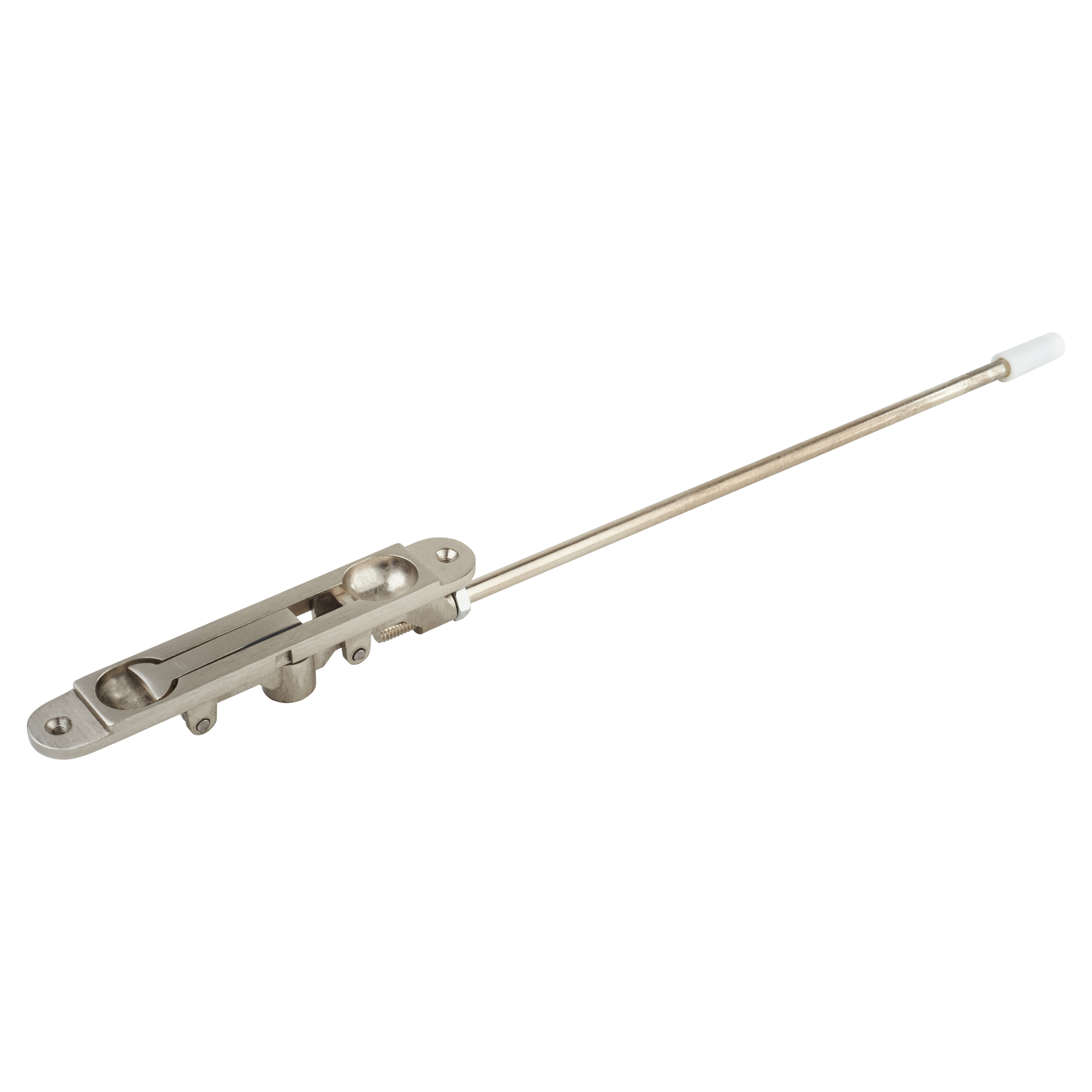 Lever Action Flush Bolt - Flat Face - 300mm Length - Satin Chrome