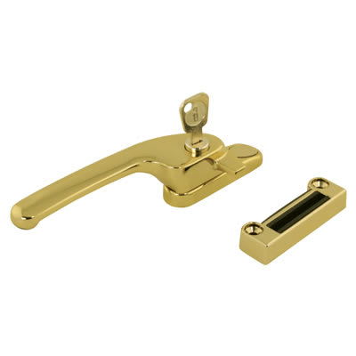 Guru Breakseal Locking Casement Window Fastener - Left Hand - Gold