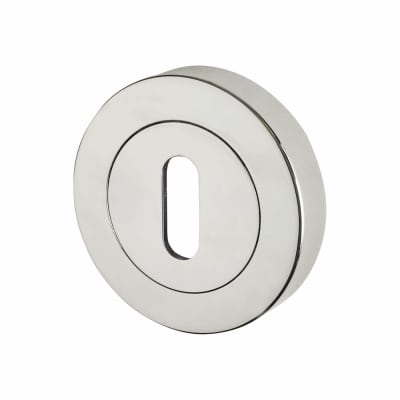 Escutcheon - 52mm Diameter - Keyhole - Polished Chrome