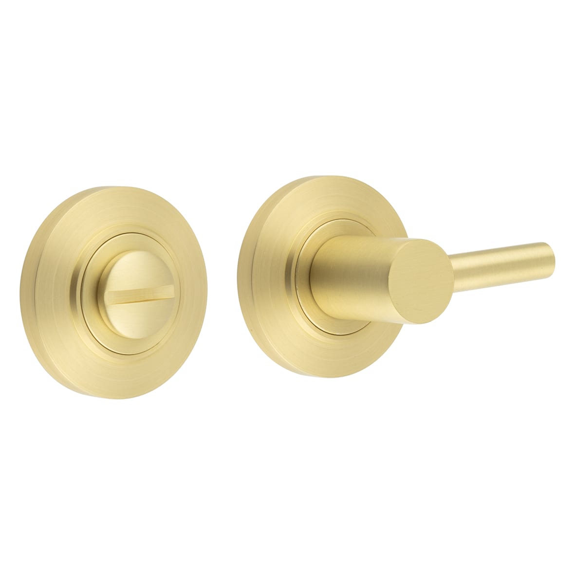 Easy Turn & Release with Chamfered Rose - 50mm Diameter - Satin Brass