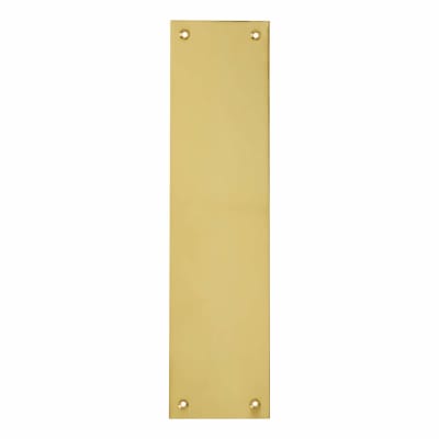 Solid Brass Plain Finger Plate - 300 x 75 x 6mm - Polished
