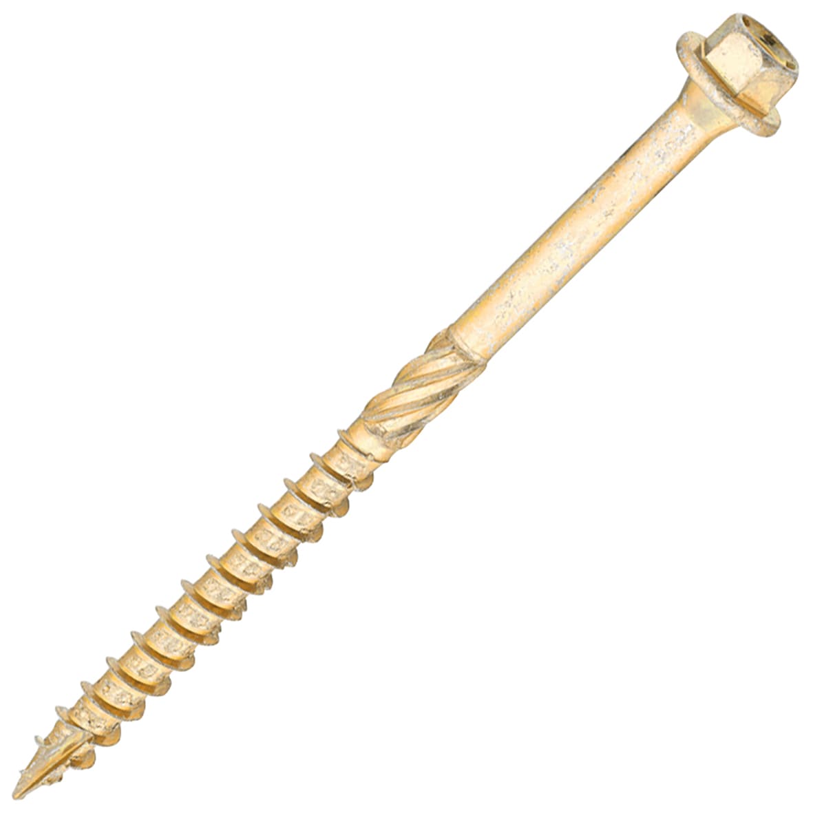 Timber Frame Screws Hex Head - 6.7 x 100mm - Yellow Zinc - Pack of 50
