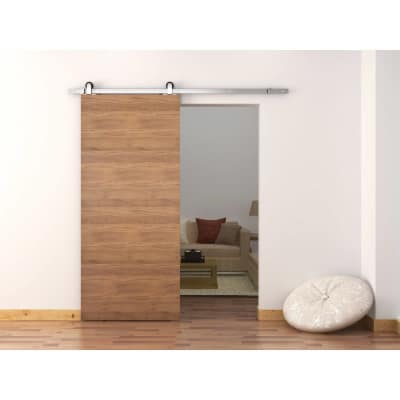 slide Ivan 2.0 Barn Strap Sliding Door Gear Kit - 2000mm Track - Satin Stainless Steel