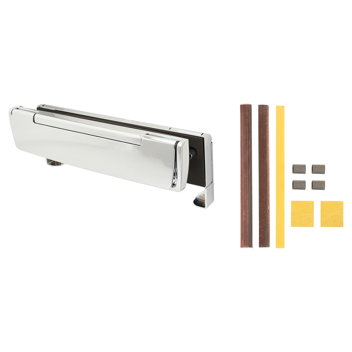 AR708HS Fire Rated Security Letter Plate - 310 x 21mm - Polished Chrome