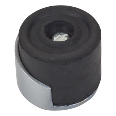 Round Floor Mounted Door Stop - 30 x 38mm - Satin Chrome