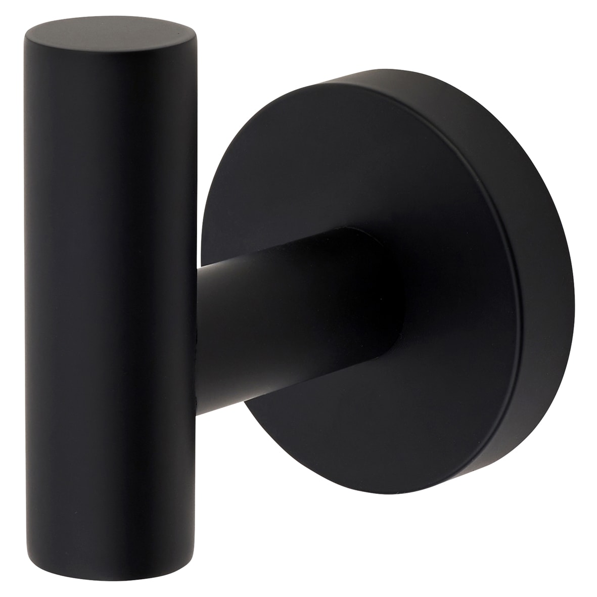 Essential Round Robe Hook - 50 x 63 x 65mm - Matt Black