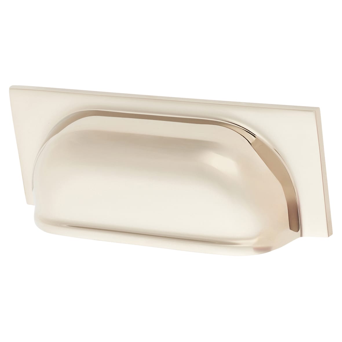 Quantock Cabinet Cup Handle - 96mm Centres - PVD Polished Nickel