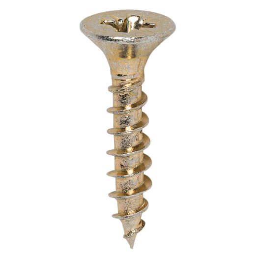Classic Pozi Countersunk Wood Screws - 4.0 x 20mm - Yellow Zinc - Pack of 200